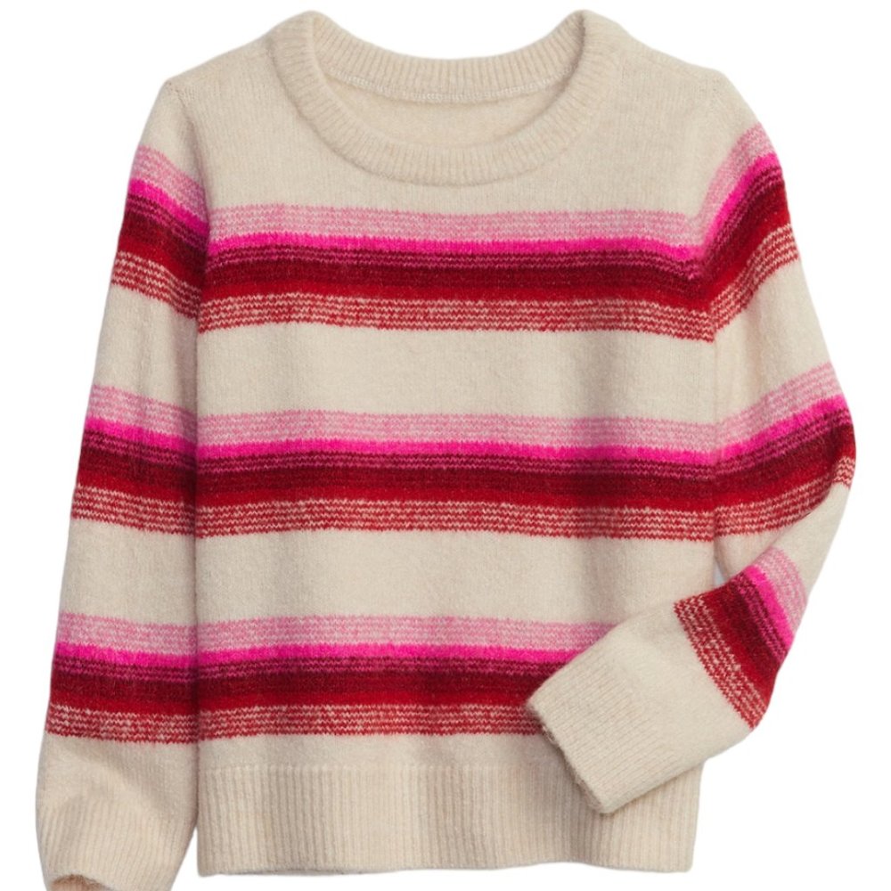 NEW Gap Toddler Pink Stripe Sweater. NWT. Size 2 years.